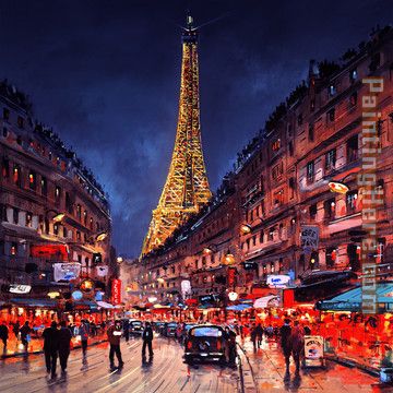 HendersonCisz La Tour Eiffel painting - 2011 HendersonCisz La Tour Eiffel art painting
